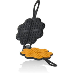 Bbq-toro - gaufrier en forme de cœur, gaufrier, gaufres en forme de cœur double moule en fonte, noir
