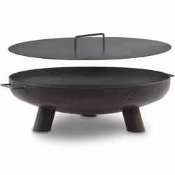BBQ-Toro Brasero Ø 70 cm avec couvercle, noir, foyer extérieur à trois pieds pour jardin Ce brasero est polyvalent et attire ...