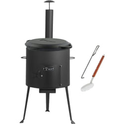 Kazan en fonte avec four Kazan ø 34 cm Marmite en fonte 6,9 L avec couvercle Chaudron - Bbq-toro
