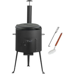 Bbq-toro - Kazan en fonte avec four Kazan ø 34 cm Marmite en fonte 12,1 L avec couvercle Chaudron
