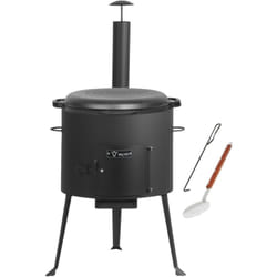 Bbq-toro - Kazan en fonte avec four Kazan ø 44 cm Marmite en fonte 19 L avec couvercle Goulasch