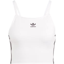 Crop top Adicolor 3 bandes en Blanc