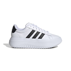 Baskets Femme - ADIDAS - Grand Court Platform - Blanc - Synthétique - Lacets - Plat