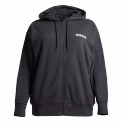 Veste à capuche entièrement zippée French terry Essentials Linear (Grandes tailles) en Noir - XXXL