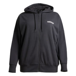 Veste à capuche entièrement zippée French terry Essentials Linear (Grandes tailles) en Noir - XXXL