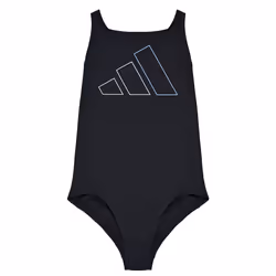 Maillot de bain Performance Big Bars Enfants en Noir - 9/10 ans