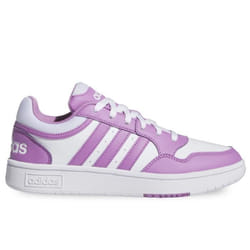 Chaussures - ADIDAS - Hoops 3.0 W - Femme - Blanc - Lacets - Plat