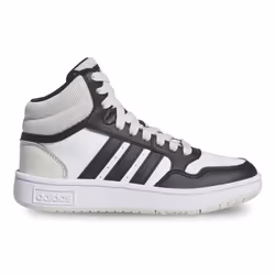 Chaussures de Basket-ball - Adidas - Hoops 3.0 Mid K - Blanc - Fille - Enfant - Indoor - Respirant