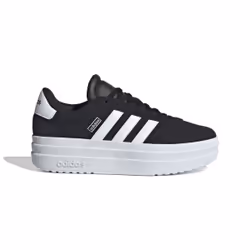Chaussures Adidas Vl Court Bold J pour Fille Noir - Lacets - Enfant - Plat - Synthétique