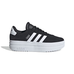 Chaussures Adidas Vl Court Bold J pour Fille Noir - Lacets - Enfant - Plat - Synthétique