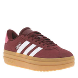 Chaussures pour Fille - ADIDAS - VL Court Bold J - Rouge - Lacets - Synthétique