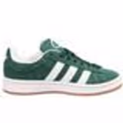 Chaussures Adidas Campus 00S J pour Enfant - Vert - Lacets - Plat - Textile - Garçon