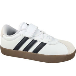 Baskets - Adidas - Sport Vl Court 3.0 El C - Blanc - Cuir - Scratch lacets