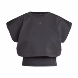 Débardeur 3 bandes molleton Boxy Power en Noir - L