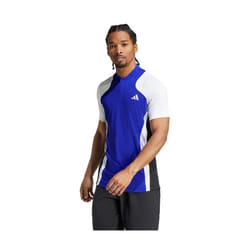 Polo de tennis homme ADIDAS Freelift Pro New York - Bleu/Blanc/Noir - Technologie HEAT.RDY et coupe slim