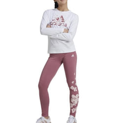 Survêtement Blanc/Rose Fille Adidas IV7315