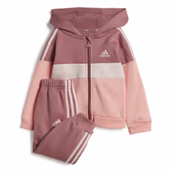 Survêtement molleton Tiberio 3-bandes Colorblock Enfants en Rose