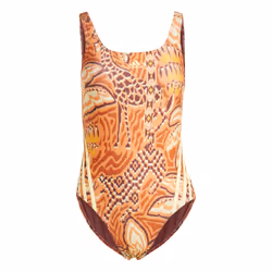 Maillot de bain 3 bandes adidas x FARM RIO en Marron