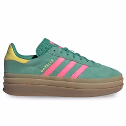 Chaussures - ADIDAS - Gazelle Bold W - Femme - Vert - Lacets - Plat