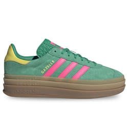 Chaussures - ADIDAS - Gazelle Bold W - Femme - Vert - Lacets - Plat