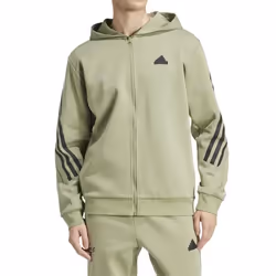 Veste à capuche - ADIDAS - Future Icons 3-Stripes - Vert - Manches longues - Coton mélangé