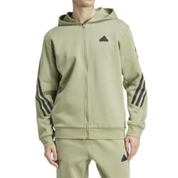 Veste à capuche - ADIDAS - Future Icons 3-Stripes - Vert - Manches longues - Coton mélangé
