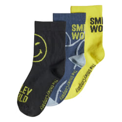 Chaussettes adidas Smiley World (3 paires) enfants en Gris - 25/27