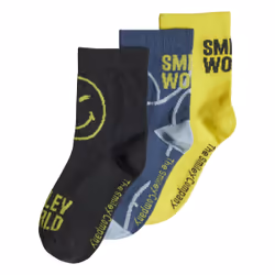 Chaussettes adidas Smiley World (3 paires) enfants en Gris - 22/24