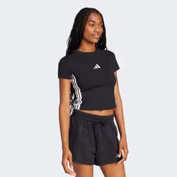Adidas JC8325_280 chemise et haut Tee-shirt Encolure torsadée Manche courte Coton - Vue supplémentaire 3
