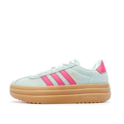 Baskets Vertes/Roses Fille Adidas Vl Court Bold