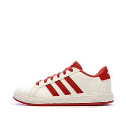 Baskets Ecru/Rouge Garçon Adidas Grand Court 2.0
