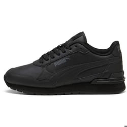 Puma St Runner V4 Leather Jr Chaussures pour Enfant Noir 399736-01