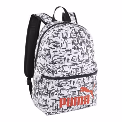 PUMA Sac à dos blanc noir pour femme et homme Phase AOP Backpack PUMA Black-B&W AOP 270693