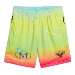 Short de Basketball Jaune/Rouge Homme Puma Melo