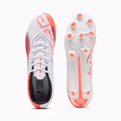 PUMA Ultra 5 Play FG/AG Football Unisexe Orange, Blanc - Vue supplémentaire 4