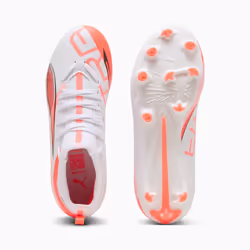 PUMA Ultra 5 Match FG/AG Jr Football Unisexe Orange, Blanc - Vue supplémentaire 4