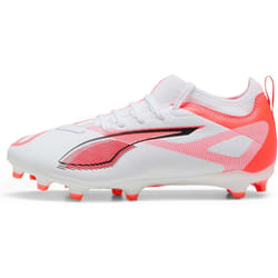 PUMA Ultra 5 Match FG/AG Jr Football Unisexe Orange, Blanc