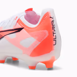 PUMA Ultra 5 Match FG/AG Football Unisexe Orange, Blanc