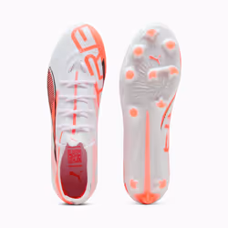 PUMA Ultra 5 Pro FG/AG Football Unisexe Orange, Blanc - Vue supplémentaire 4