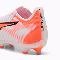 PUMA Ultra 5 Pro FG/AG Football Unisexe Orange, Blanc