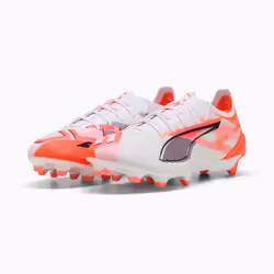PUMA Ultra 5 Ultimate FG Football Unisexe Orange, Blanc