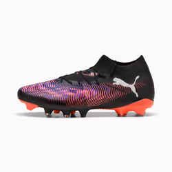 PUMA Future 8 Match FG/AG, Football, Unisexe, Noir, Multicolore, Adulte, Motif, Fermeture par lacet