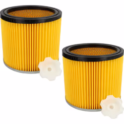 vhbw - the clever way Set de 2x filtre plissé pour votre aspirateur industriel, pour aspiration à sec ou humide - Finition su ...