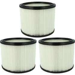 Vhbw - 3x Cartouche filtrante compatible avec Makita 440, 445, 446L, 446, 442, 443, 441, 444, 440-445 aspirateur - Filtre pour particules fines,