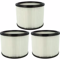 vhbw - the clever way Set de 3x élément de filtrage pour votre aspirateur multifonction, humide et sec - Utilisé pour les asp ...