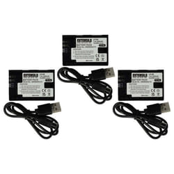 EXTENSILO 3x Batteries compatible avec Canon EOS 80D R5 R6 7D Mark II 70D 90D R 6D Mark II R5 C 7D appareil photo