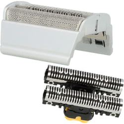 Set de têtes de rasoir électrique compatible avec Braun Flex Integral 5410, 5412, 5414, grille + couteaux, noir/argenté - Vhbw