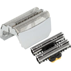 Set de têtes de rasoir électrique compatible avec Braun 570CC, 5751, 5757, 5752, 5753, 5756, grille + couteaux, argenté - Vhbw