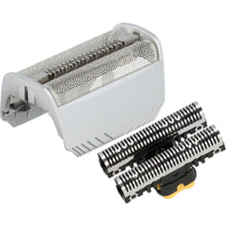 Set de têtes de rasoir électrique remplacement pour Braun 30B, 30B Mul, 30S pour, grille + couteaux, argenté - Vhbw