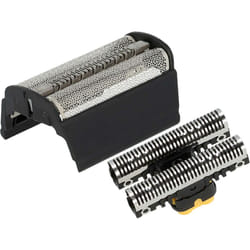 Set de têtes de rasoir électrique compatible avec Braun Flex Integral 5000, 5005, 5010, 5015, grille + couteaux, noir - Vhbw